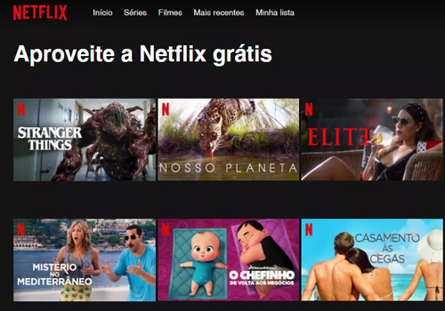 Assista filmes e séries de graça na Netflix